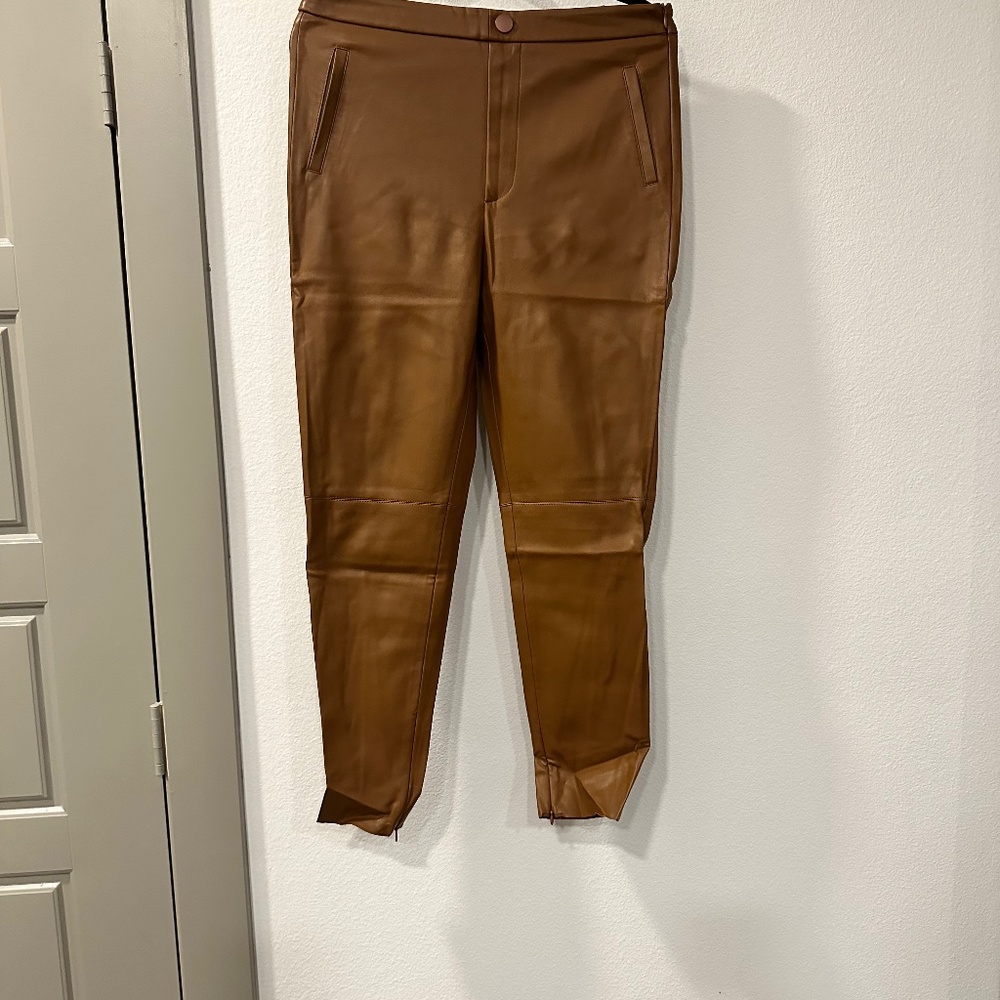 Faux leather pants